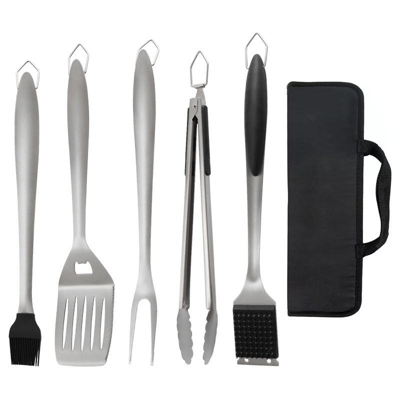 6 Piece Stainless Steel BBQ Grill Set With Oxford Bag Ouda