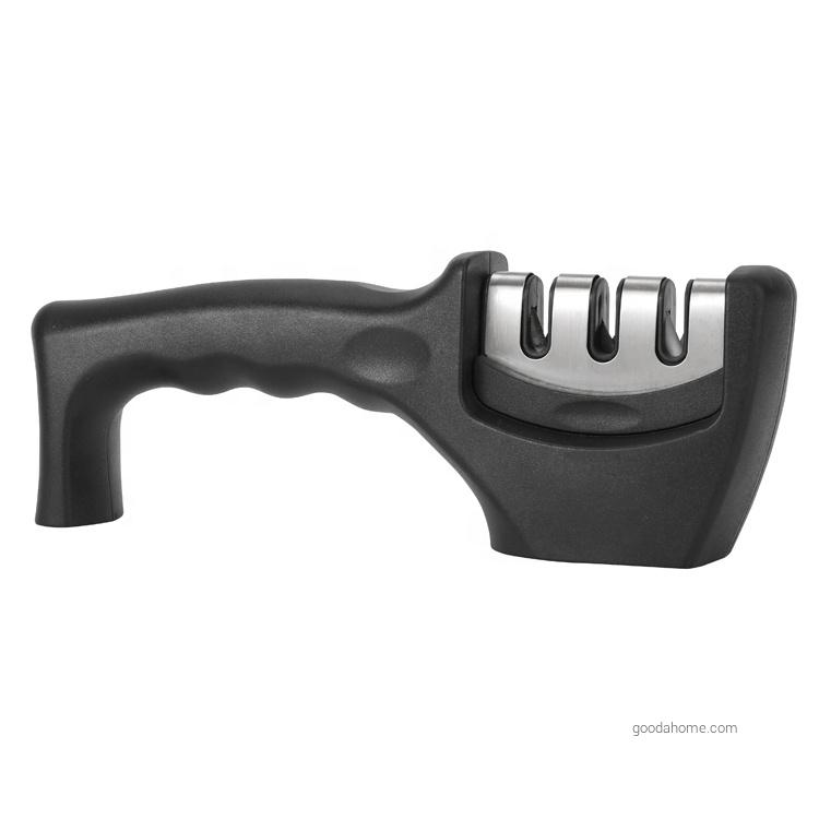 3-Stage Knife Sharpener With Non-slip Rubber Handle
