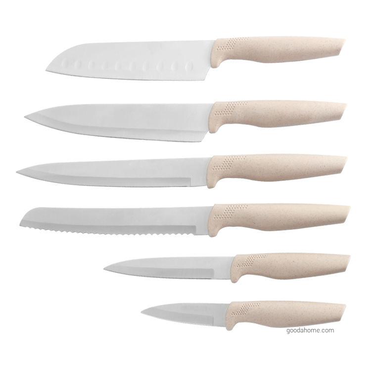 6 Pieces Kitchen Knife Set Stainless Steel Knife Set