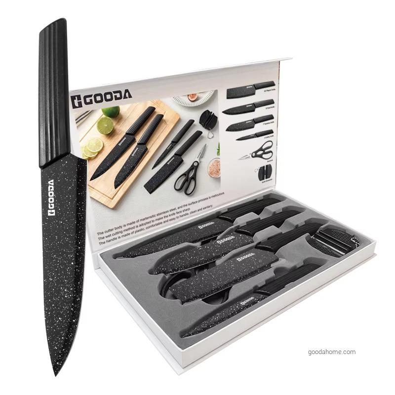 Juego De Cuchillos Stainless Steel Chef Knife Set 6-Piece Kitchen Knives Gift Box