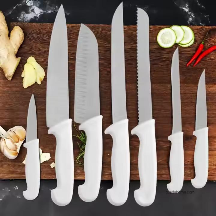 Professional Carbon Steel PP Handle Butcher Knife Cimeter Stabber Brisket Slicing Butcher Boning Knife Set