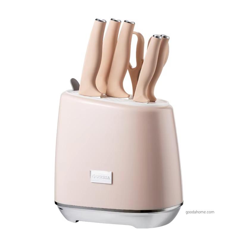 pink Knife Set 7PCS Stainless Steel Chef Knife Sets With PP Handle Conjunto De Facas