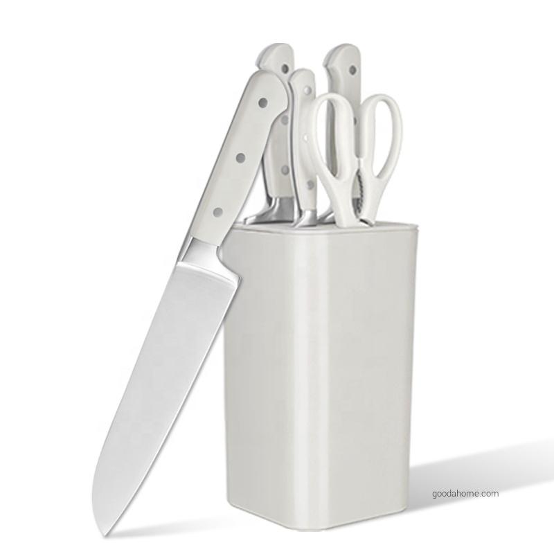 5 PCS Professional Kitchen Chef Knives Stainless Steel With Knife Block Set 3Cr13 Metal Blade for Cutting Cuchillos De Cocina