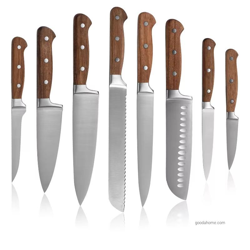 Professional Japanese Kitchen Knives Stainless Steel Santoku Chef Knife Set