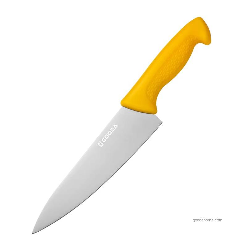 Professional Kitchen 8 Inch Sharp Carbon Steel Slaughter Butchers Knife with Stainless Steel Handle High Quality for Meat Usage
