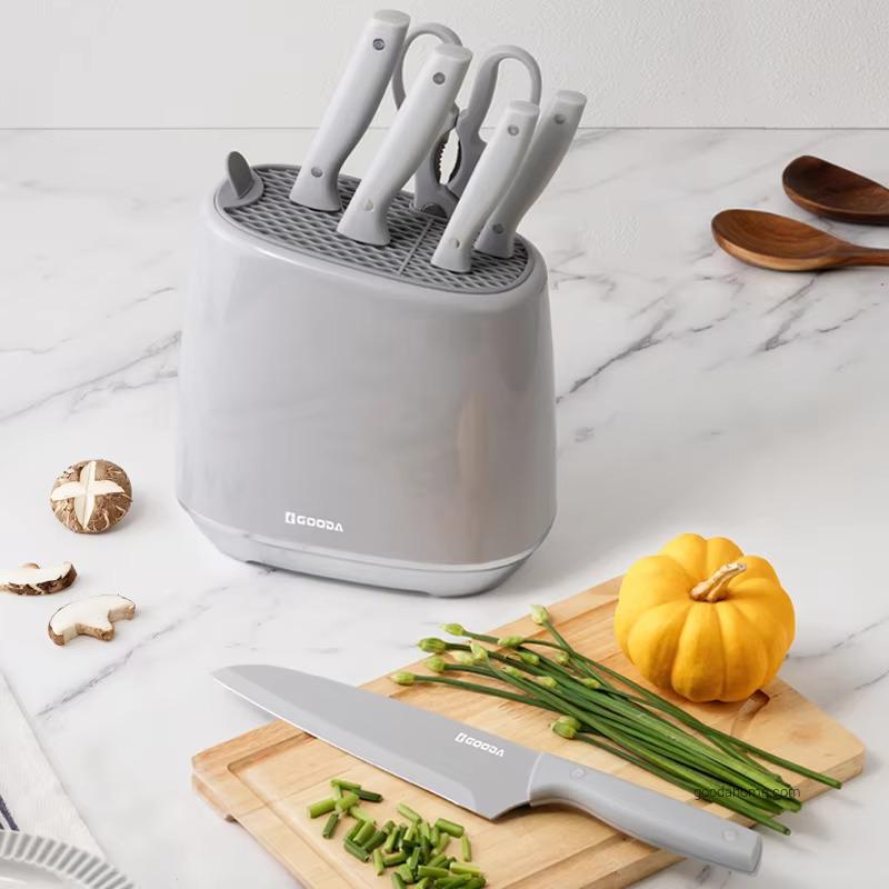 Ensemble Couteau Premium 7 Piece Japanese Stainless Steel Chef Knife Set With Plastic Holder High Quality Kitchen Cooking Knives