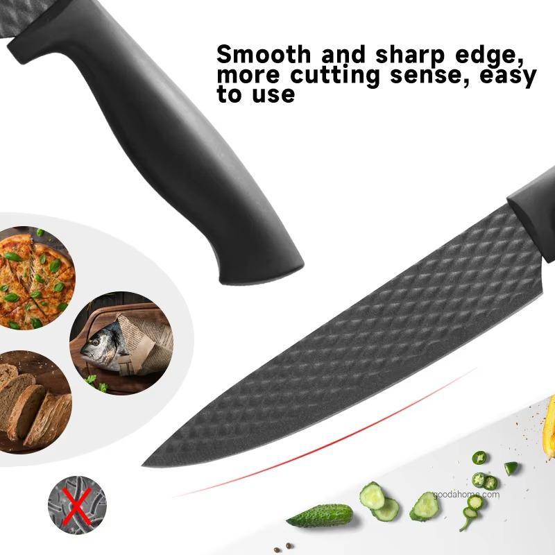 Excellent Houseware 7 Pcs Stainless Steel Chopping Chef Kitchen Knife Set Peeler Scissor Cooking Tools