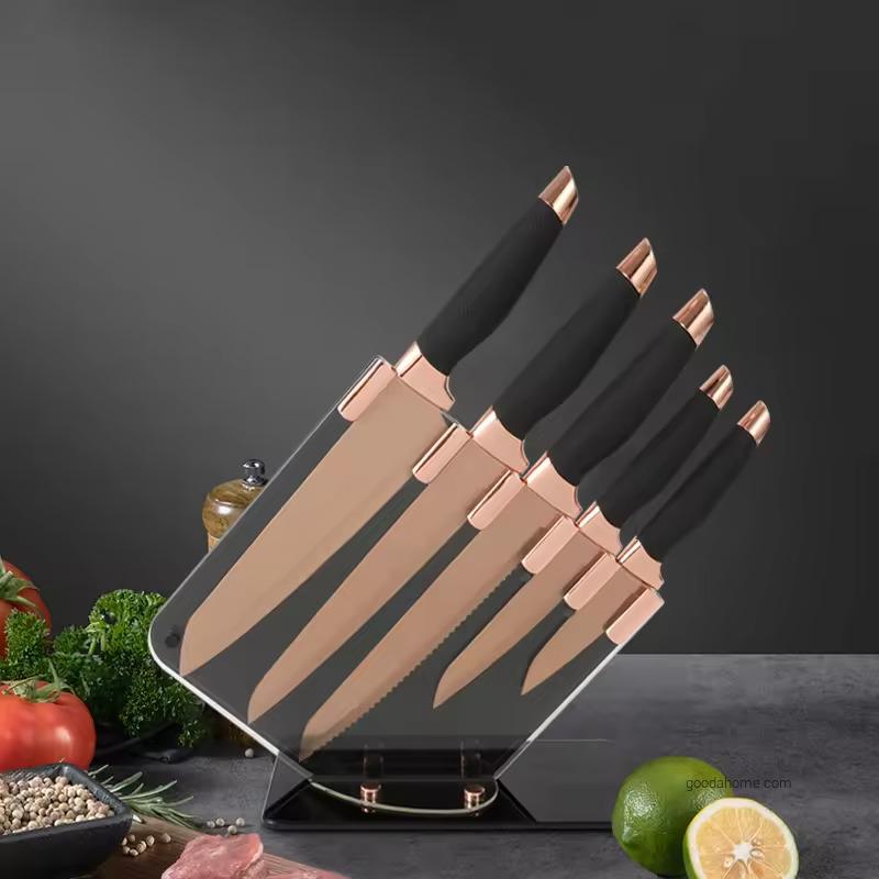 Professional Stainless Steel Chef Knife Set-6-Piece Ambidextrous Durable Kitchen Knife Collection